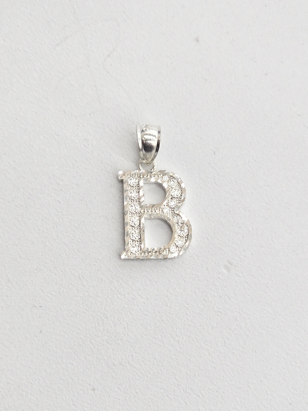 925 Sterling Silver Letter B Pendant